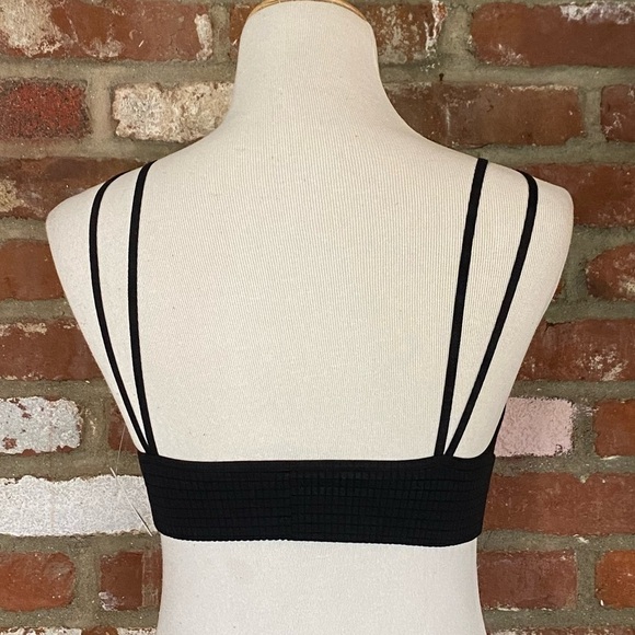 Free People Black Seams Right Bralette New Size Medium - Picture 4 of 8